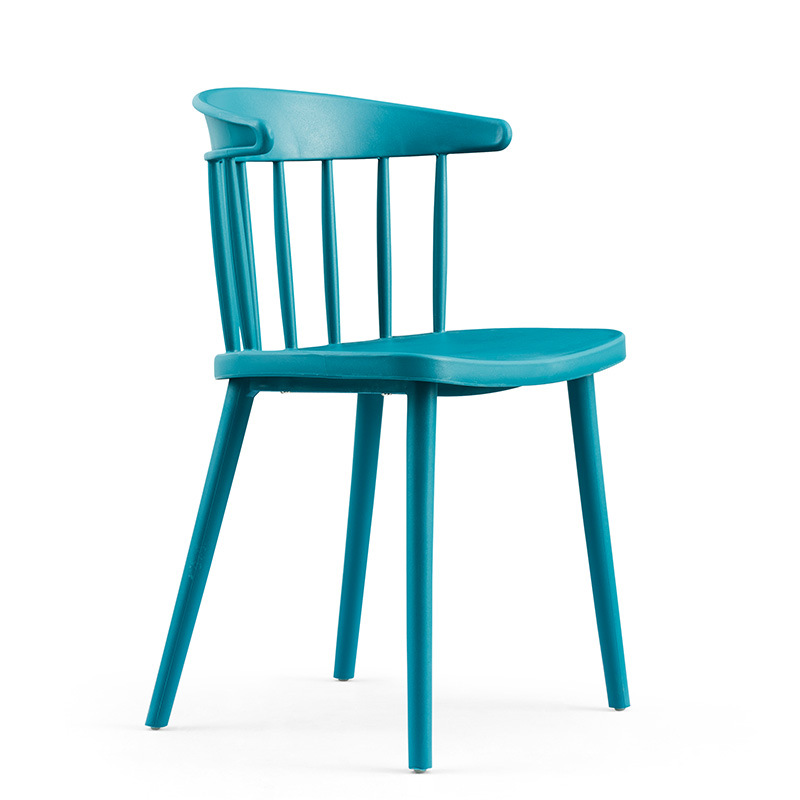Silla de comedor nórdica con respaldo para el hogar Silla Windsor gruesa Silla de plástico para el hogar de hotel minimalista moderna combinación de mesa y silla para exteriores