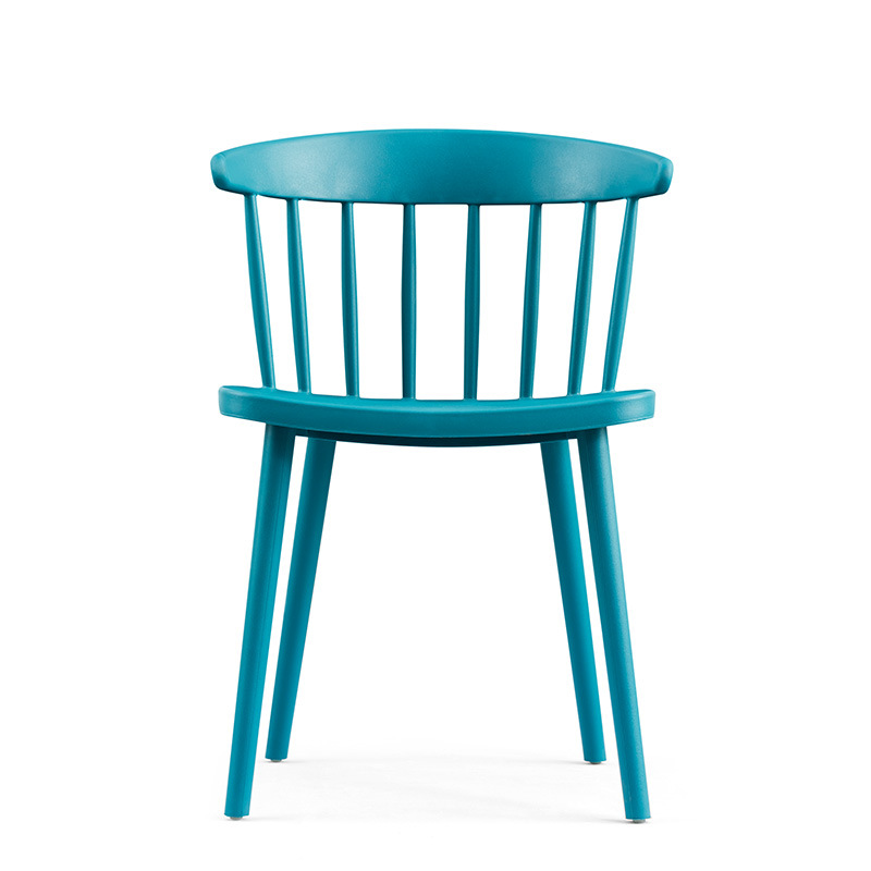 Silla de comedor nórdica con respaldo para el hogar Silla Windsor gruesa Silla de plástico para el hogar de hotel minimalista moderna combinación de mesa y silla para exteriores