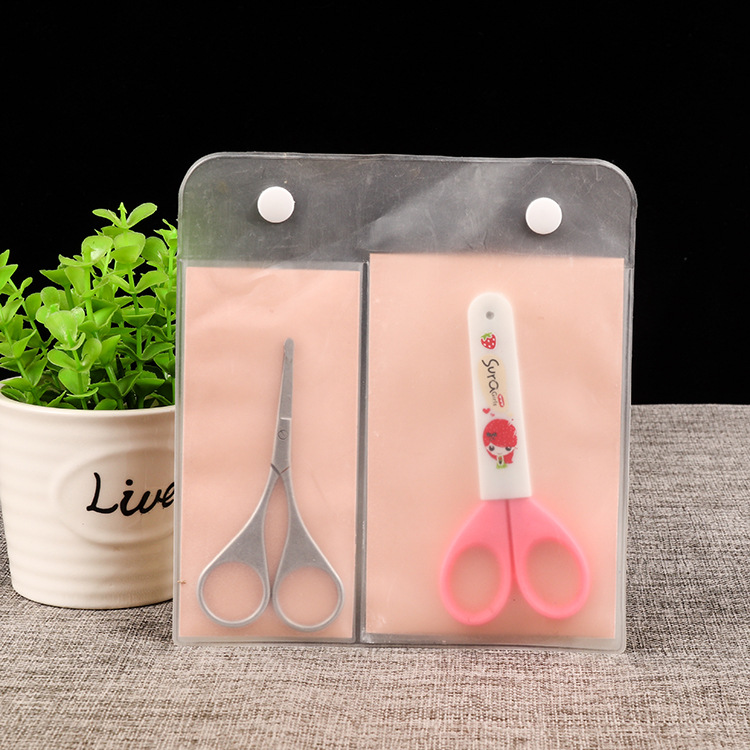 厂家批发按扣磨砂透明eva包装袋 剪刀美甲工具eva包装袋