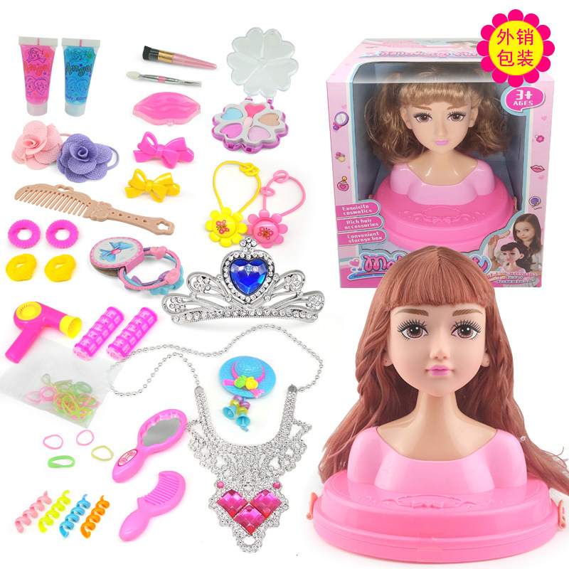 Pelo Barby muñeca traje caja de regalo niña juguete simulación transfronteriza maquillaje de medio cuerpo princesa muñeca