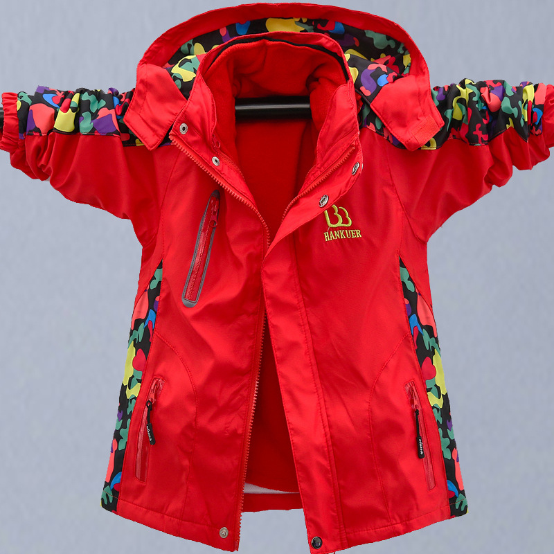 Children's clothing, unisex, three-in-one detachable windbreaker, 2026 new style, children's autumn and winter fleece-lined jacket.