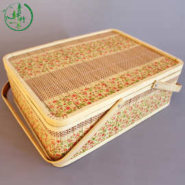 创意竹制包装礼盒长方形竹篮桃子竹篮子手提编织篮子批发礼品盒
