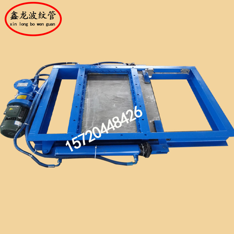 电液动双缸卸灰插板阀 电动推杆方形闸板阀 粉煤灰仓料截止插板阀