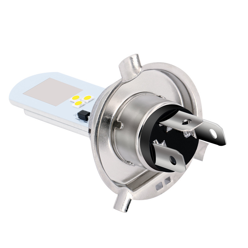 Faro de la motocicleta H4 bombilla led 3030 6W modificado niebla lámpara 6smd doble cara de tres-garra lejos Luz de haz bajo