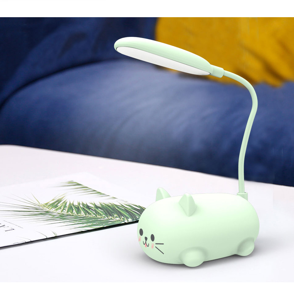 Dibujos Animados creativo plegable LED pequeña lámpara de mesa estudiante aprendizaje ojo protección libro luz USB carga mini luz de la noche