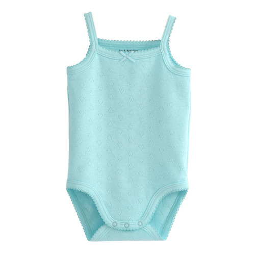 Pure cotton baby bag summer baby girl triangle sleeveless thin newborn onesie sling crawl suit