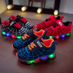 Spring and Autumn Children's Shoes Children's Luminous Shoes for Boys and Girls Running Shoes Baby Flashing Shoes LED Lighting Sports Shoes Mesh