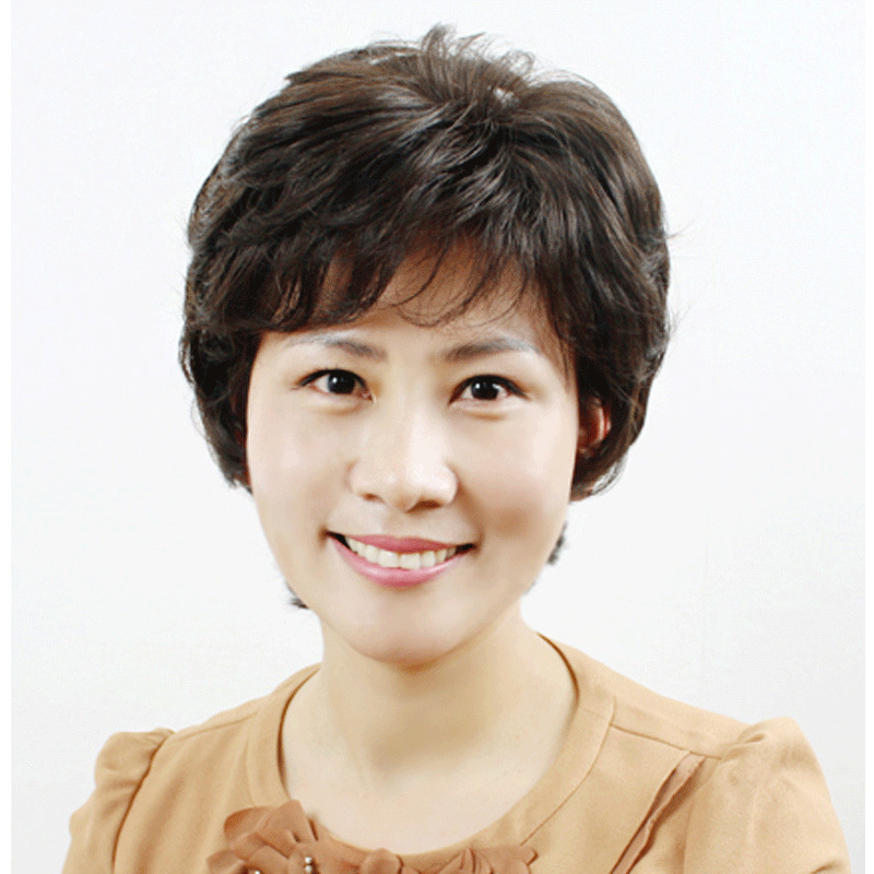 Middle-aged and old wig female short hair sending mother real hair lady full head style fluffy natural real person hair silk wig cover