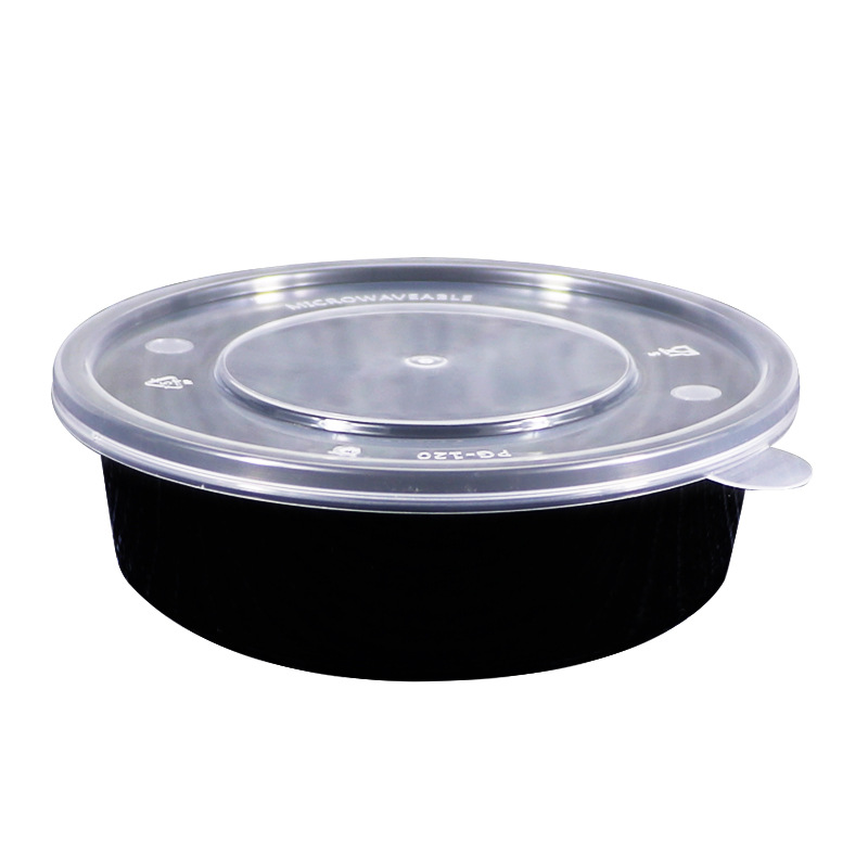 Verde baokang redondo americano 300ml caja de almuerzo desechable azucarero envasado engrosado para llevar caja de polvo de hielo Taro tazón redondo