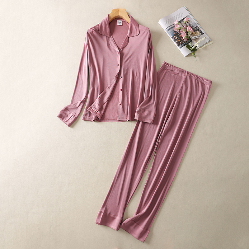 Silk Women's Pajamas suit Winter High-grade Mulberry Silk Loose plus size Base Pajamas Pajamas Home Clothes suit