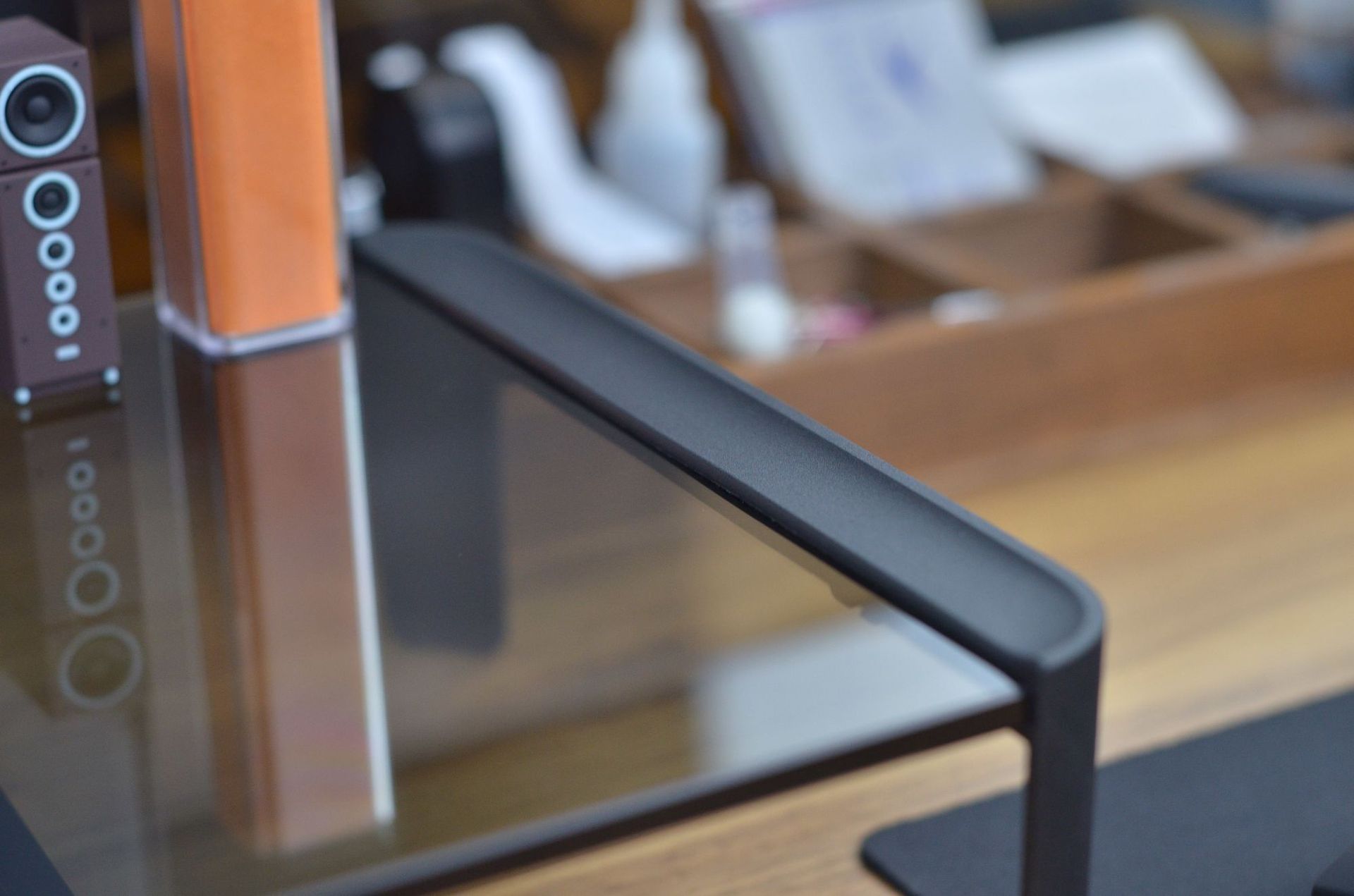 Popular Style Tempered Glass Desktop Storage Stand Computer Monitor Riser Desk Shelf