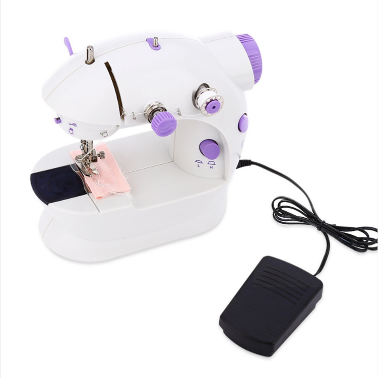 202型多功能电动缝纫机家用便携式迷你mini sewing machine带灯刀