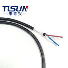 国标标准 多芯灰色护套线 RVV电线 2芯0.75平方 电气设备安装电缆