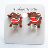 Cartoon children's ear clips, earrings with tassels, decorations for beloved, wholesale, no pierced ears, children's clothing