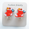 Cartoon children's ear clips, earrings with tassels, decorations for beloved, wholesale, no pierced ears, children's clothing