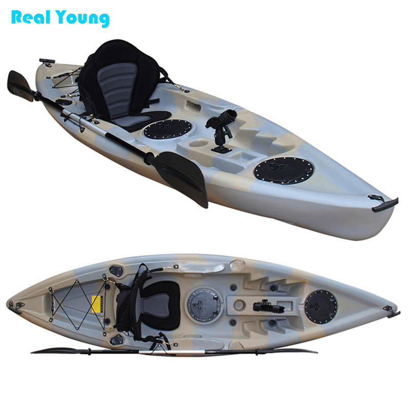 2.9 m Single Kayak Ocean Boat Rotational Canoe Plastic Hardboat Available Colors