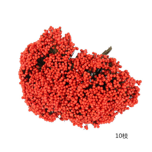 跨境热卖 红色仿真花蕊婚庆装饰DIY泡沫花手工花艺材料塑料花束