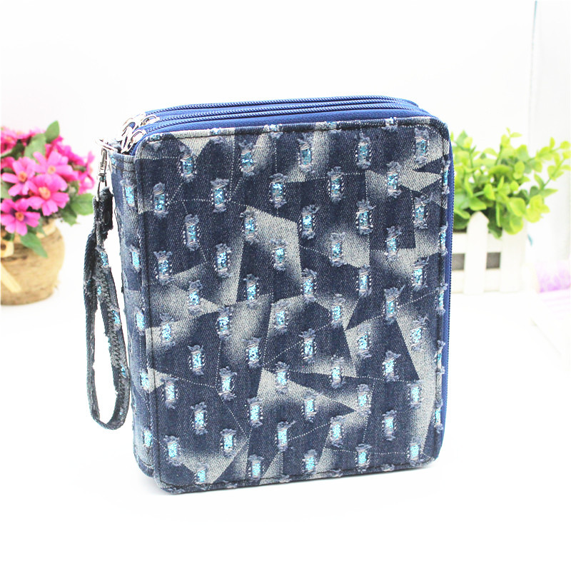 2023 Amazon nueva caja de lápiz de gran capacidad 127 agujeros arte pintura suministros bolsa de almacenamiento estudiante bolsa de lápiz