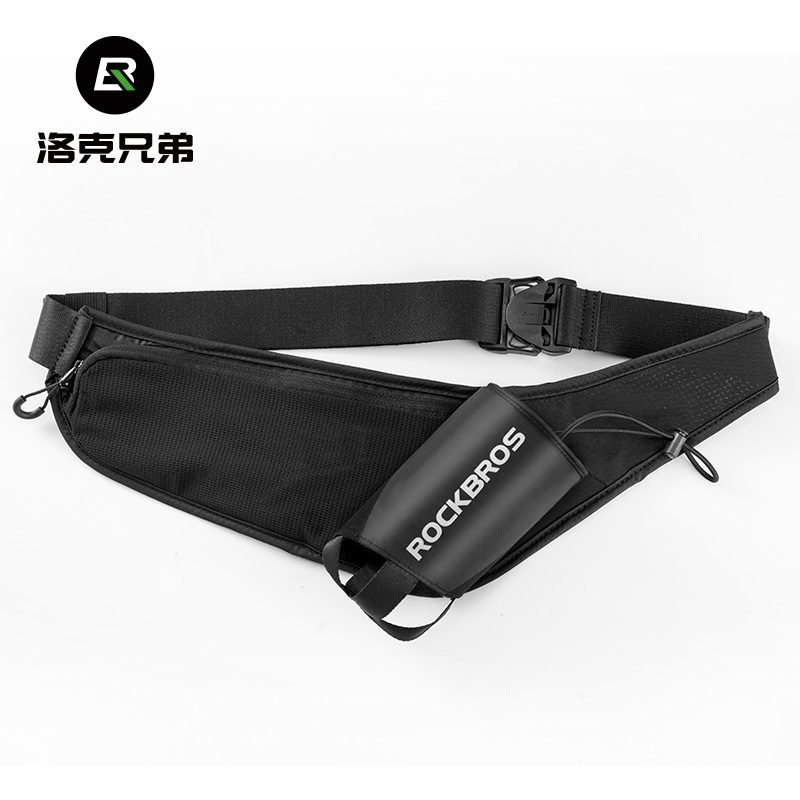 ROCKBROS sports running waist bag men's and women's water bottle bag multifunctional riding fitness marathon bag factory direct sales