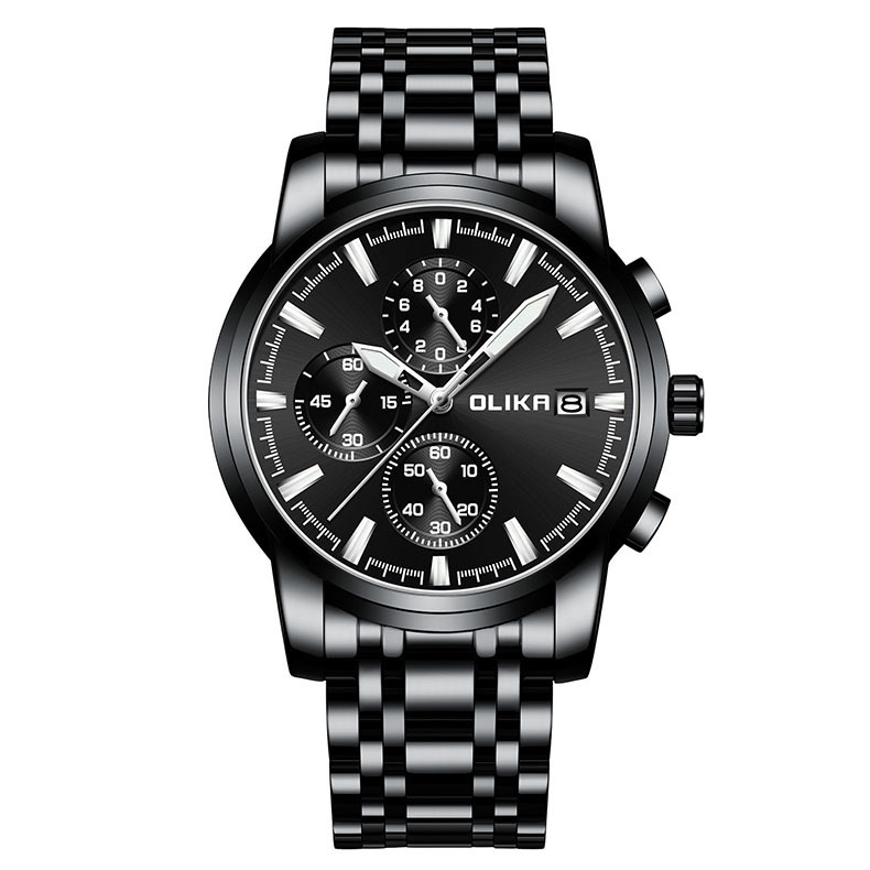 olika/Olga Men's Watch Fashion Business Waterproof Casual Luminous Quartz Men's Watch Steel Band Watch Men