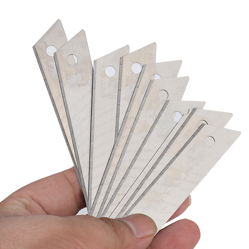 Fábrica 0,5 gruesa hoja de arte cuchillo de corte de papel pieza de papel pintado cuchillo grande Hoja de arte 18mm hoja