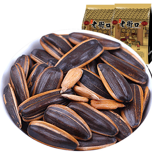 Old Street Corner Melon Seed Caramel Walnuts Flavor Bagged Roasted Sunflower Seeds Snack Bulk Full Carton Wholesale New Arrival