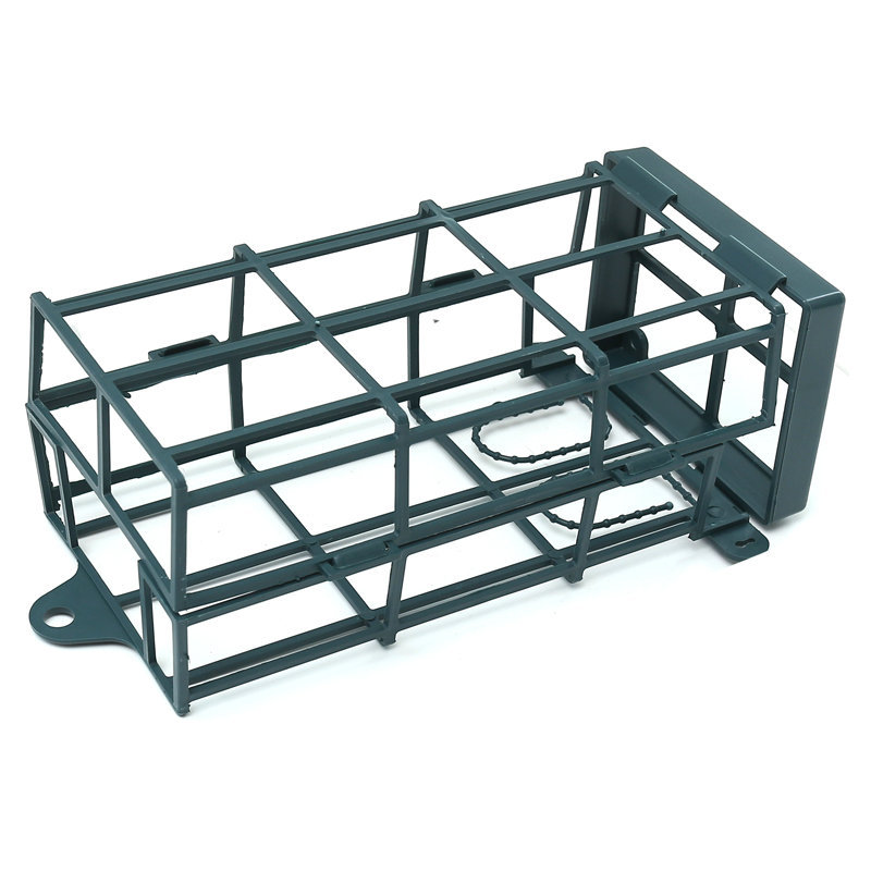 Maceta plástica verde con base tipo jaula, herramienta de floristería exportación a Europa y EE. UU.