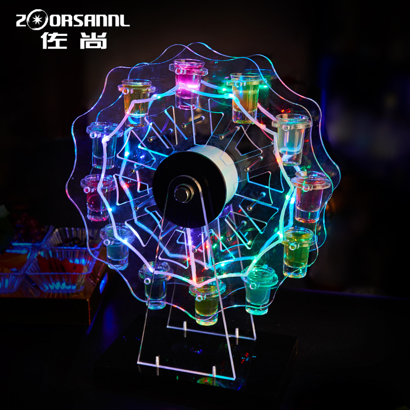 Zuoshang bar cóctel taza titular colorido noria bala taza titular luminoso en forma de corazón estante del vino titular de la taza de playa envío gratis