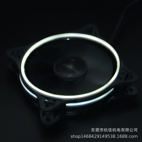Chassis fan 12CM fine aperture luminous solar eclipse RGB silent computer cooling LED fan automatic color changing fantasy