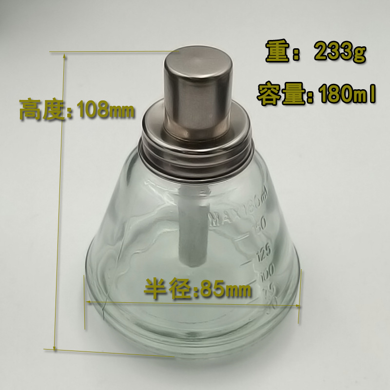 180L botella de alcohol de vidrio tipo de prensa bomba de succión de núcleo de metal botella de líquido sellada oficina industrial suministros de laboratorio