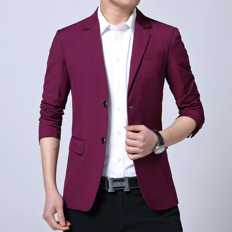 Мужской осенний классический костюм-пиджак, прямые продажи с завода, slim fit, корейский стиль