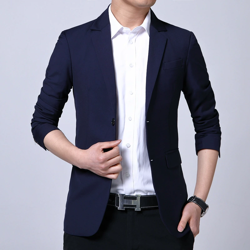 Мужской осенний классический костюм-пиджак, прямые продажи с завода, slim fit, корейский стиль
