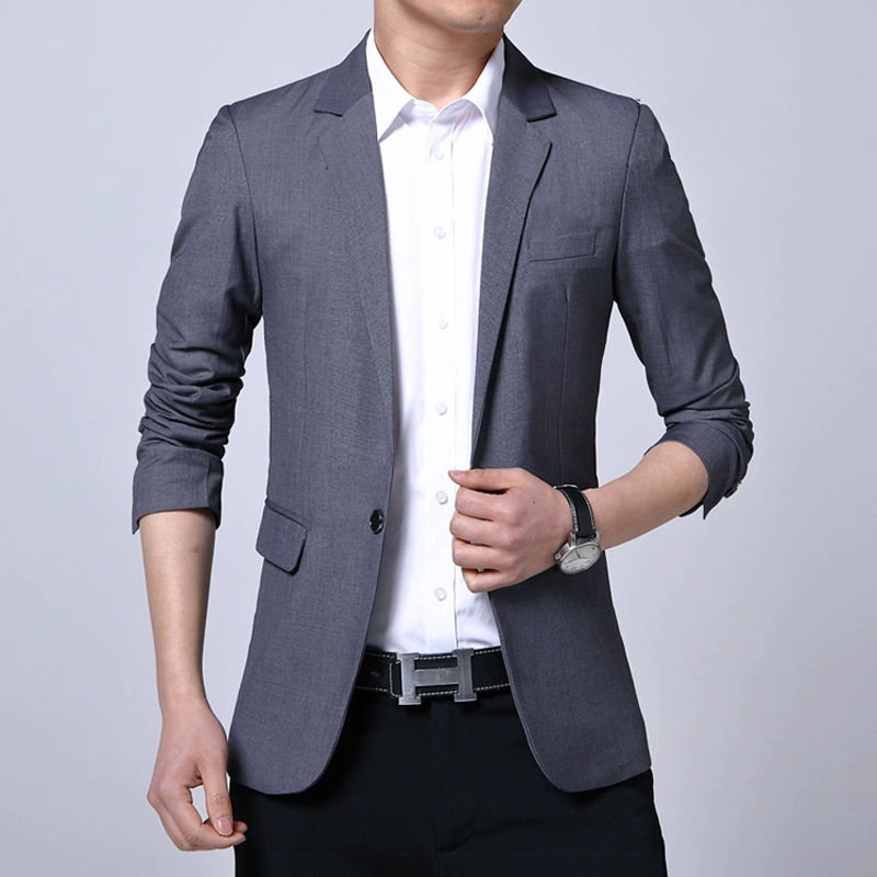 Мужской осенний классический костюм-пиджак, прямые продажи с завода, slim fit, корейский стиль