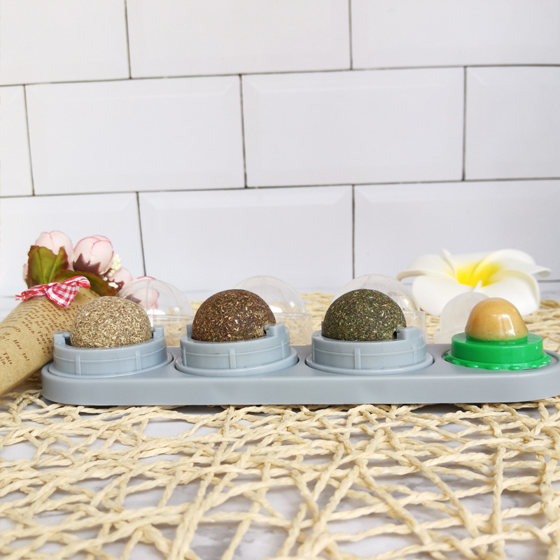 Productos para mascotas, Amazon, botón rotativo, bola de madera, gusano, bola de fruta, dulce para gatos, juguetes de menta para gatos.