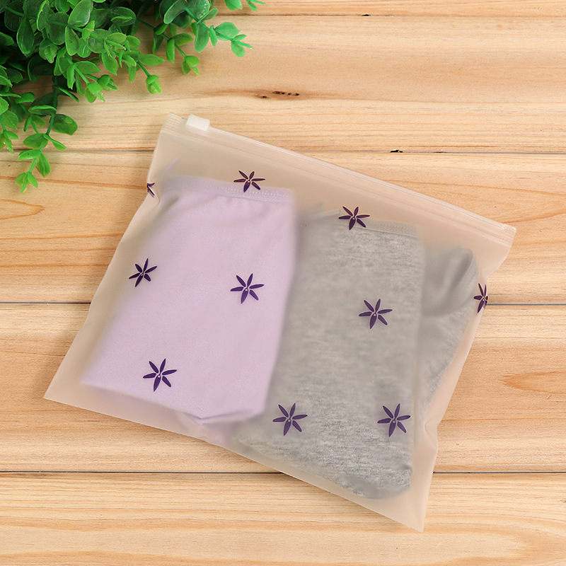 Bolsa de embalaje de ropa interior mate con cremallera mate semitransparente EVA bolsa universal de plástico en stock suministro directo de fábrica al por mayor