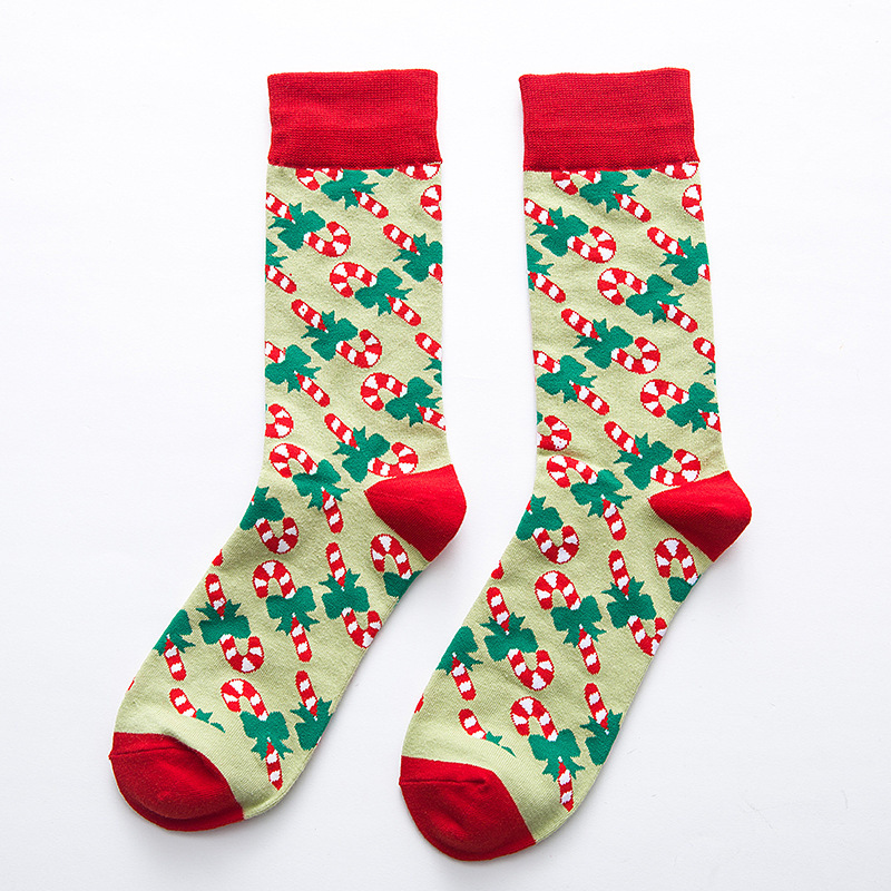 Calcetines de Navidad divertidos Santa Claus personalidad alta-top calcetines de los hombres de moda calcetines de Halloween