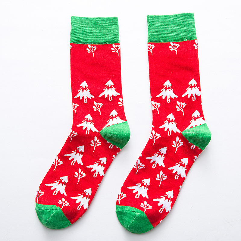 Calcetines de Navidad divertidos Santa Claus personalidad alta-top calcetines de los hombres de moda calcetines de Halloween