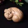 工艺雕刻桃木生肖猪手把件