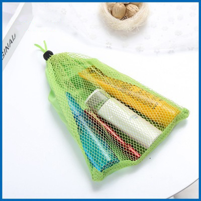 厂家直销网布跳绳收纳袋   涤纶布网布拼接束口袋  鞋袋