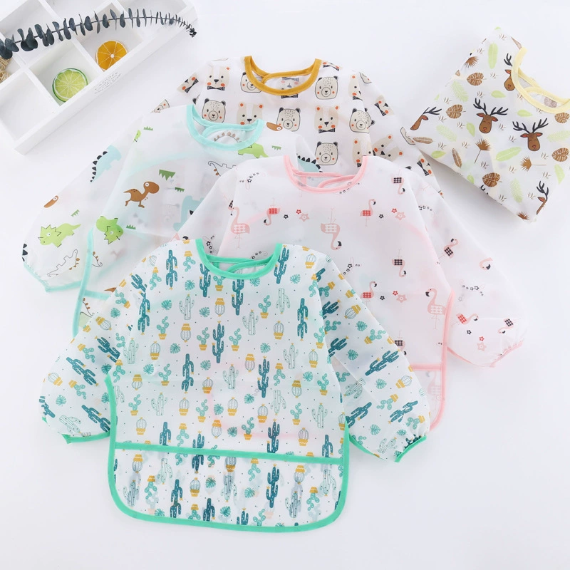 Цельный 2-размерный непромокаемый комбинезон с защитой от повязки для детского питания, нагрудник, защитная одежда, Детский фартук, рисовый нагрудник, осень и зима