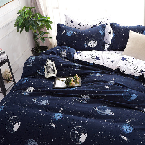 Wholesale 2024 aloe vera cotton AB version bedding 3-piece set Lefu skin-friendly cotton 4-piece set plant cotton four-piece set