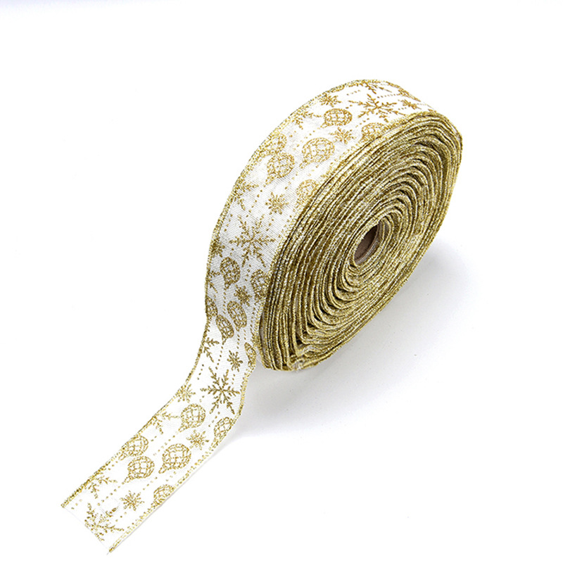 Cinta decorativa navideña de imitación de lino de 6,3 cm con estampado de letras y renos, cinta para envolver regalos de Navidad