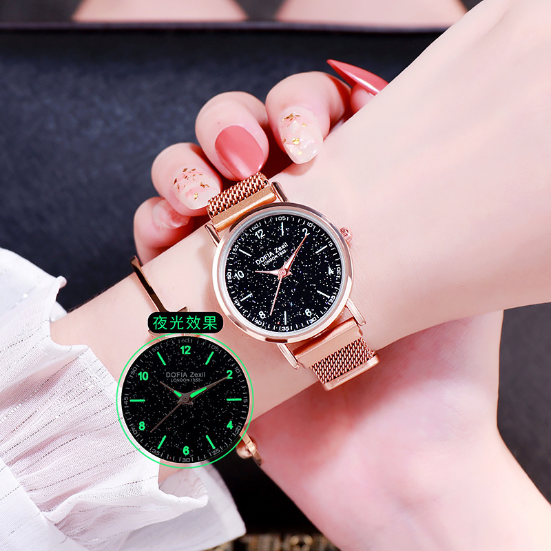 Fashion hipster explosion Starry Sky ladies luminous watch casual fashion watch student new watch spot