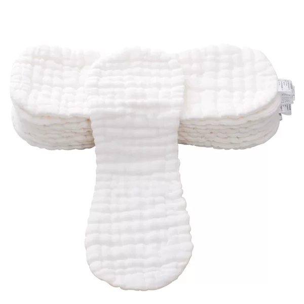 12/9/3-Layer Gauze Diapers, Baby Cotton Breathable Newborn Baby Diapers, Washable Diapers, Peanut-Shaped Diapers