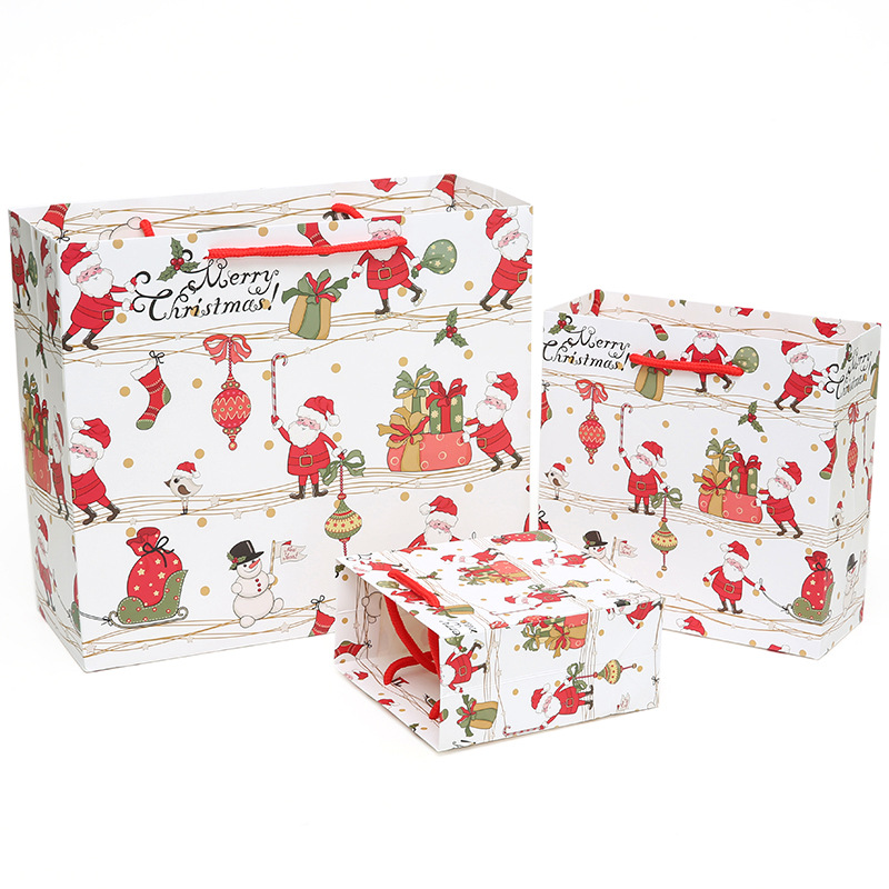 圣诞节礼品袋 平安夜送礼手提袋礼物袋子 纸袋 大号礼物包装袋子