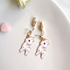 Cute cartoon earrings, fresh children's short ear clips, Korean style, simple and elegant design, no pierced ears, wholesale