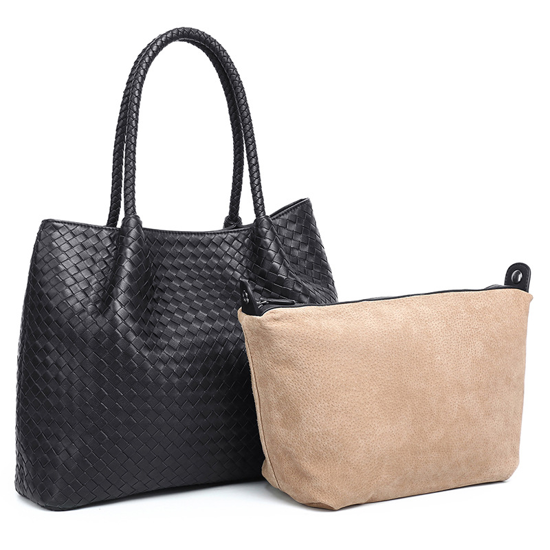 国境を越えた新しい女性バッグ本革女性バッグ国境を越えた風潮シングルバッグ手織りシングルバッグ