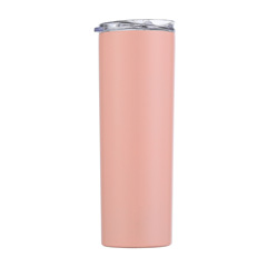 304 stainless steel 20-inch slim cup with heat sublimation coating, car straight cup with straw, logo printed water cup