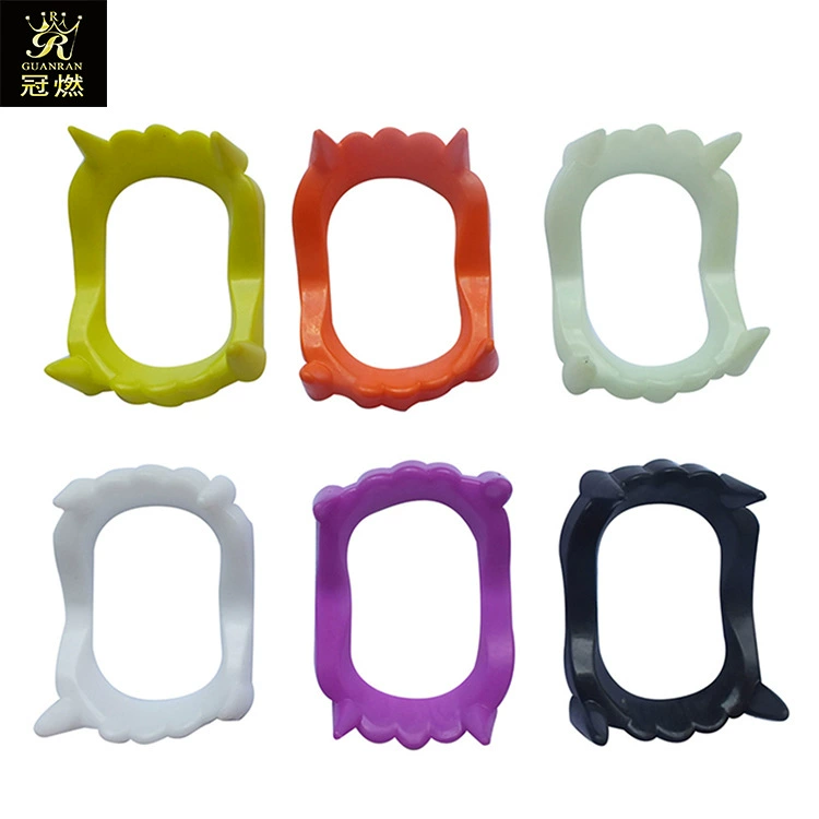 Набор зубов вампира для Хэллоуина: светящиеся в крови зубы, реквизит для маскарада, игрушка-розыгрыш