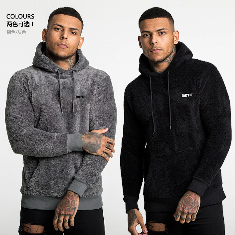 Autumn and Winter Outdoor Thickened Coat Men's Fleece-lined Thickened Sweater Hooded Pullover Double-sided Fleece Fleece Fleece Fleece Autumn and Winter Outdoor Thickened Coat Men's Fleece-lined Thickened Sweater Hooded Pullover Double-sided Fleece Fleece Fleece Fleece